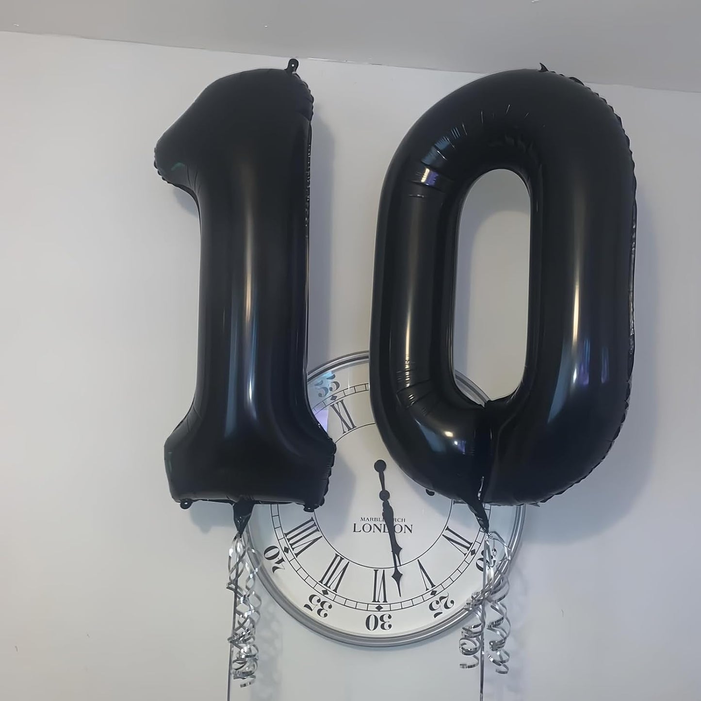 Black 4 Balloon Number,40 Inch Number 4 Balloon Large Black 4 Foil Mylar Helium Balloon for Birthday Party Decorations
