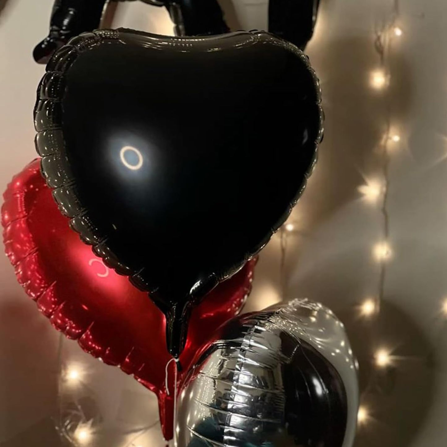 Black Heart Balloons, 18 Inch Black Heart Shape Balloon, 12PCS Large Helium Foil Romantic Balloons for Birthday Graduation Marriage Wedding Bridal Engagement Party Anniversary Decoration