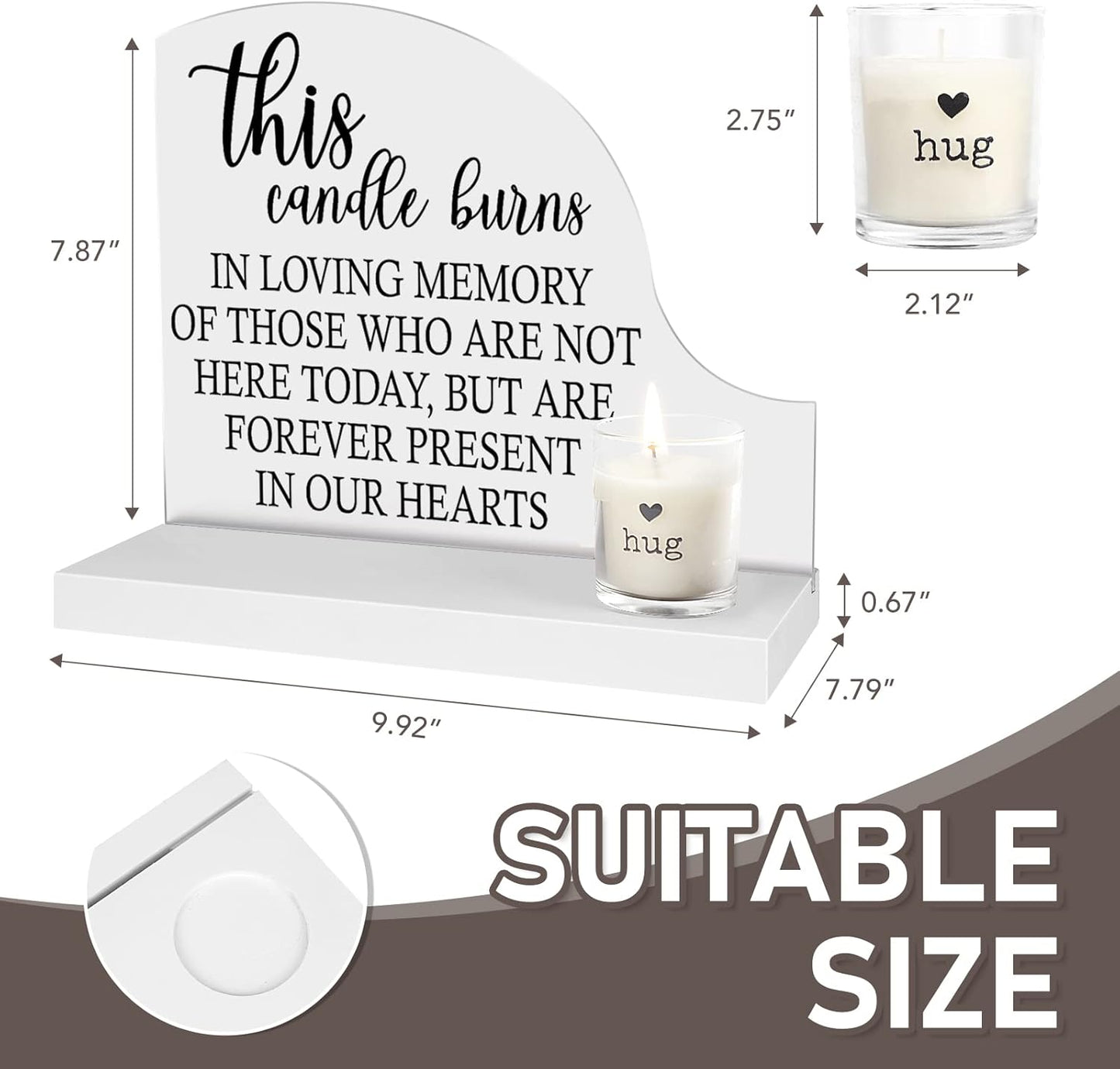 Wedding Remembrance-Sympathy Gifts Memorial Candle - Gifts for Loss of Loved One Sign - Wedding Memorial Sign - In Memory of Wedding Decor