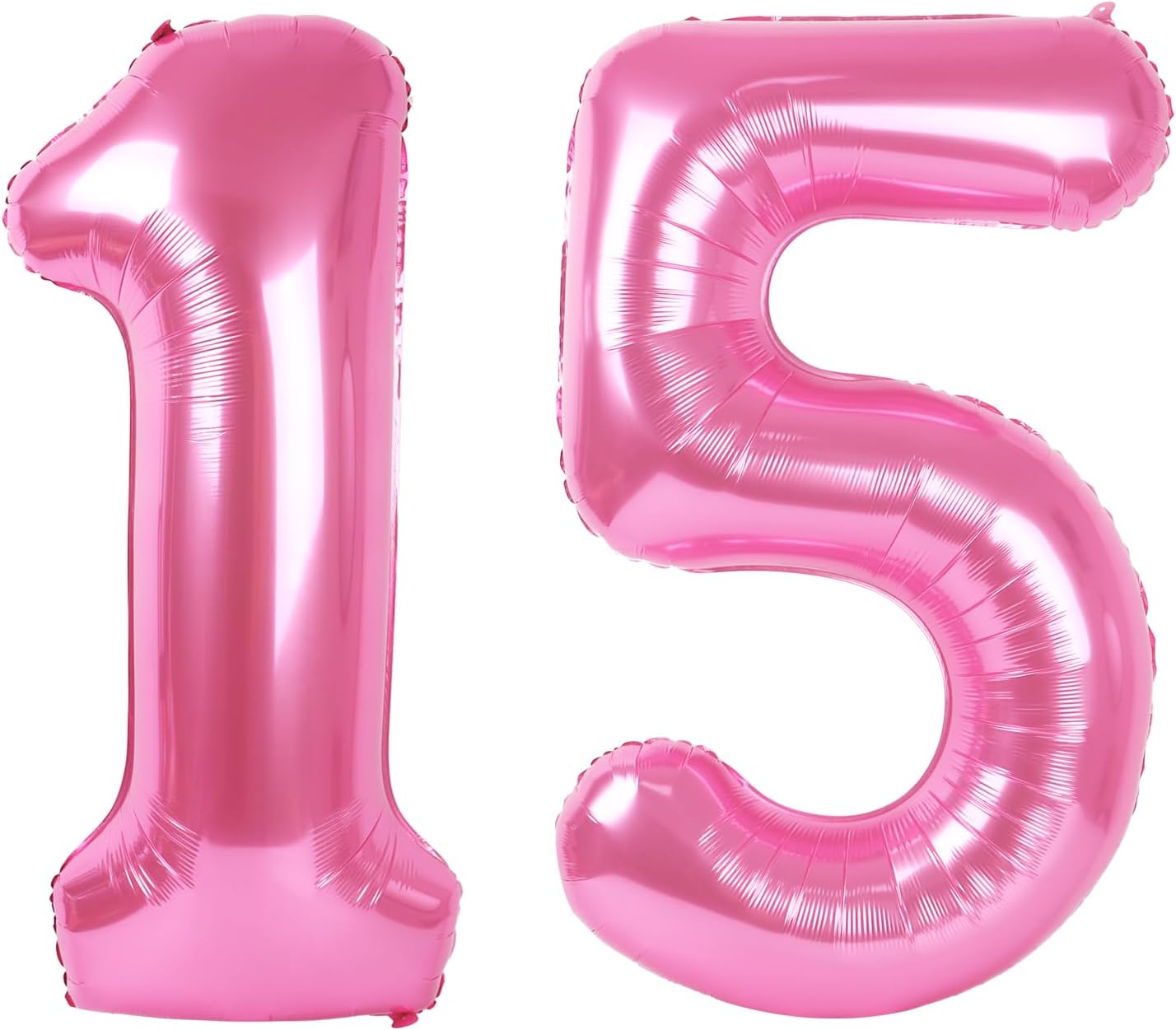 number pink 15 balloon