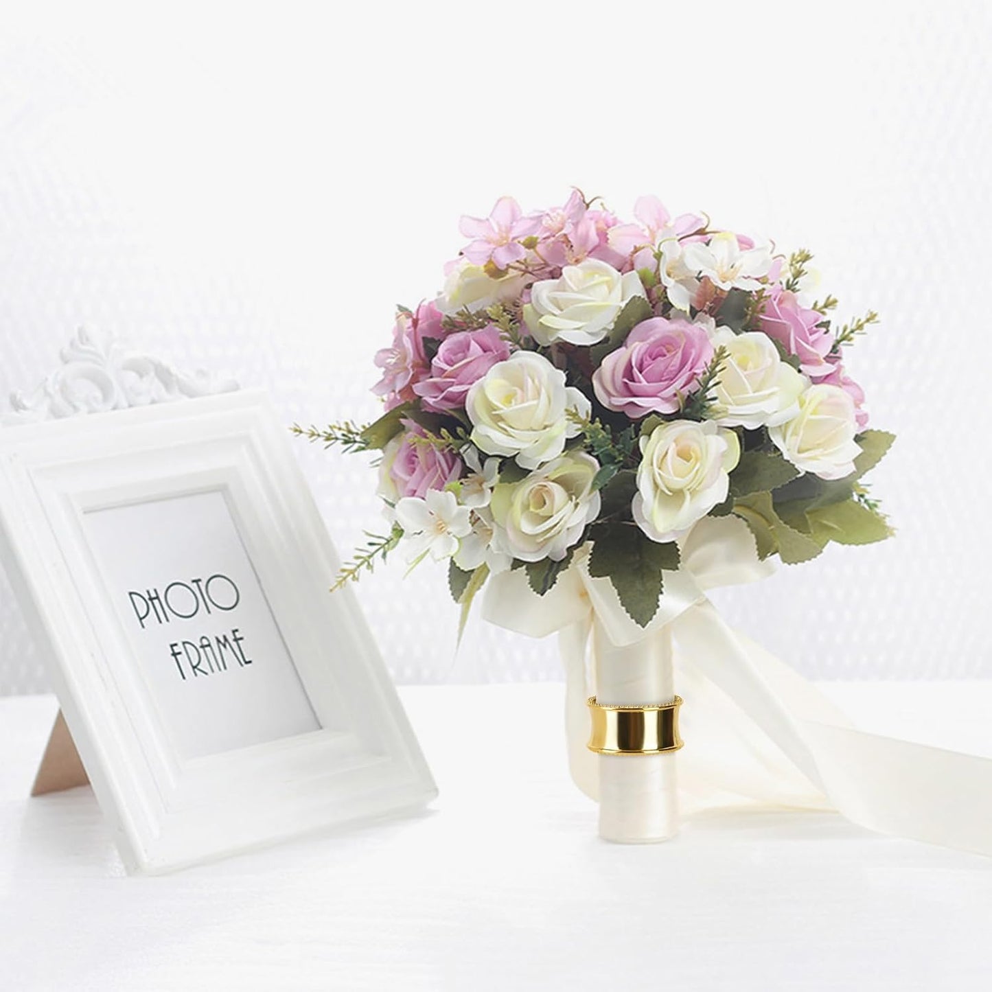 20 Pcs Stainless Steel Bead Side Napkin Rings Delicate Serviette Buckles (Gold)