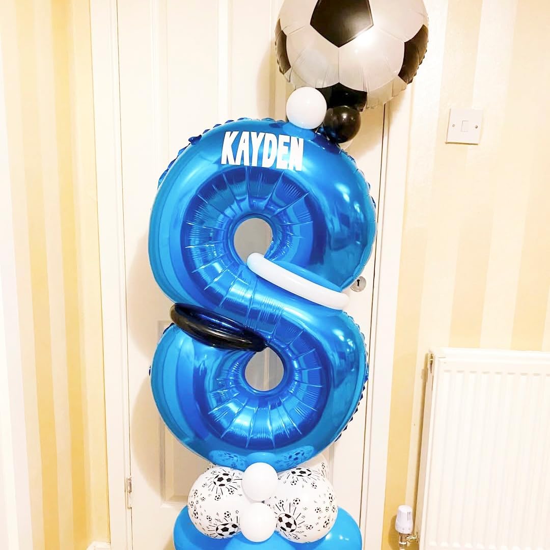 Blue 9 Balloon Number,40 Inch Number 9 Balloon Big Blue 9 Foil Mylar Helium Balloon for Birthday Party Decorations