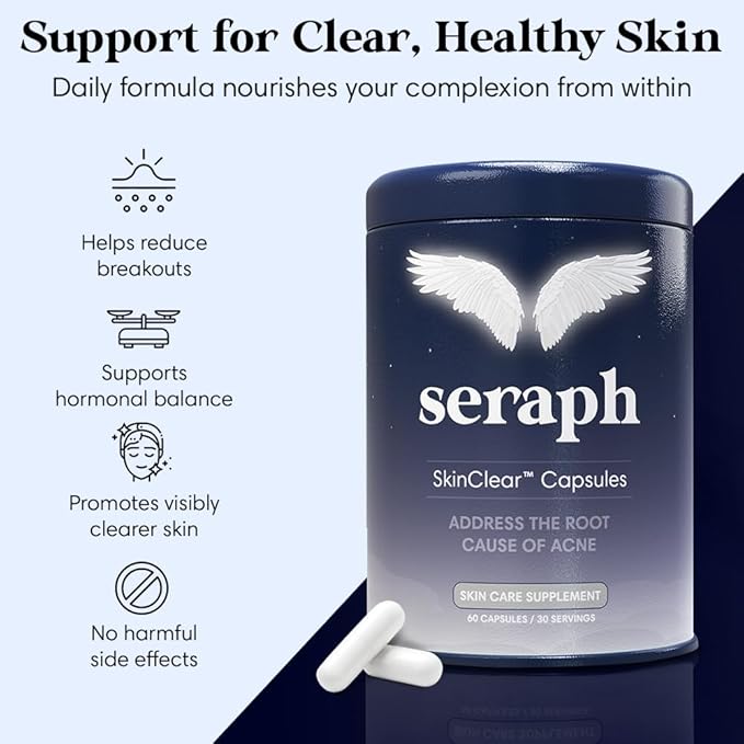 Acne Supplement - Hormonal Acne Pills Treatment - Pimple Supplements for Women - Skin Care Supplement for Teen, Men, & Adults - Made in USA - 60 Tablets