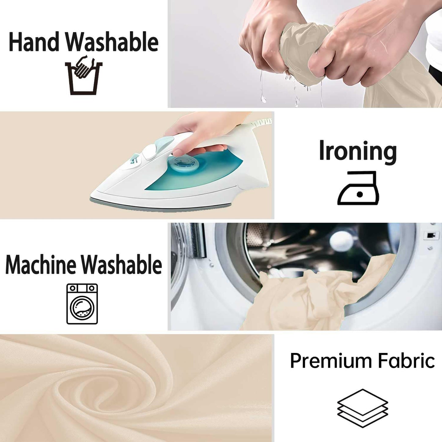 Beige Photo Backdrop,Photo Booth Portrait Photography Backdrops,Studio Beige Backdrop for Photoshoot Streaming Video Shooting 8FTx10FT