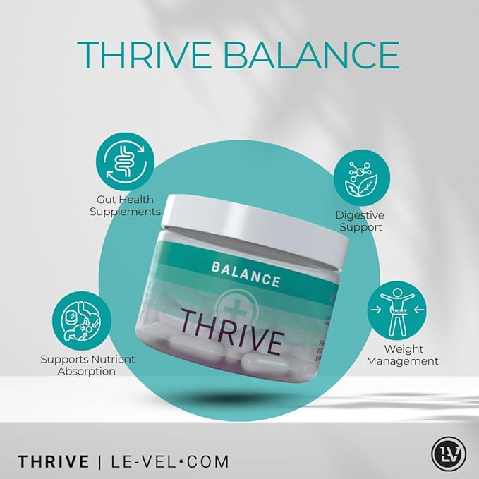 Thrive Balance Capsules | 60 Count | Plant-Based Digestive Support with Ginger Root, Fennel Seed & Buckthorn Bark Extract | Supports Gut Health, Occasional Bloating Relief & Overall Wellness