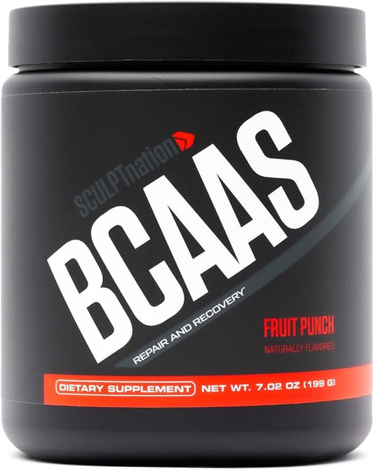 Sculpt Nation by V Shred BCAA Powder - Powerful Amino Acids Blend to Support Recovery and Endurance, Branch Chain Essential Amino Acids, Fruit Punch - 30 Servings
