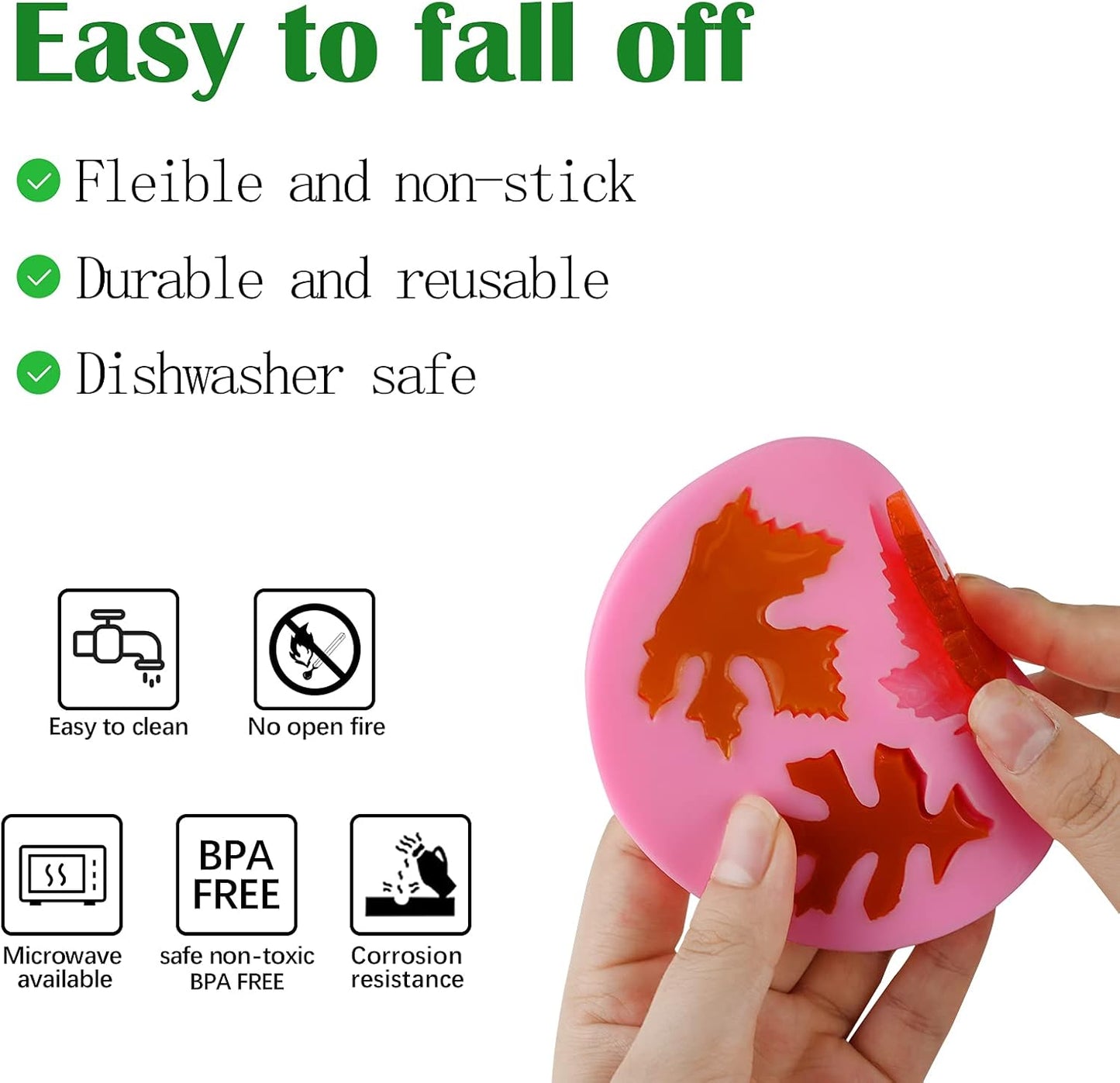 Actvty Silicone Maple Leaf Mold for Fondant, Cupcake Topper, Chocolate Candy, Sugar Craft Cake Decoration, Resin Mold for Fall Harvest Thanksgiving Halloween DIY Decor