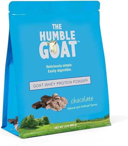 Grass Fed Whey Protein Powder Chocolate 1.5 lb – Made from Goat Milk, Easy to Digest, Clean Taste, Non-GMO, Gluten-Free & Versatile Chocolate Whey Protein Powder, Made in USA