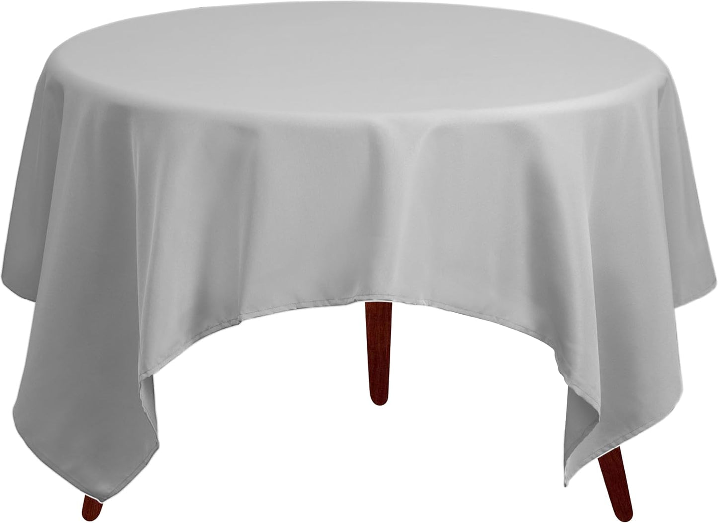 Gee Di Moda Square Tablecloth - 70 x 70 Inch Charcoal Table Cloth for Medium Square or Round Tables - Heavy Duty Washable Fabric - for Buffet Table, Holiday Party, Dinner, Wedding & Baby Shower