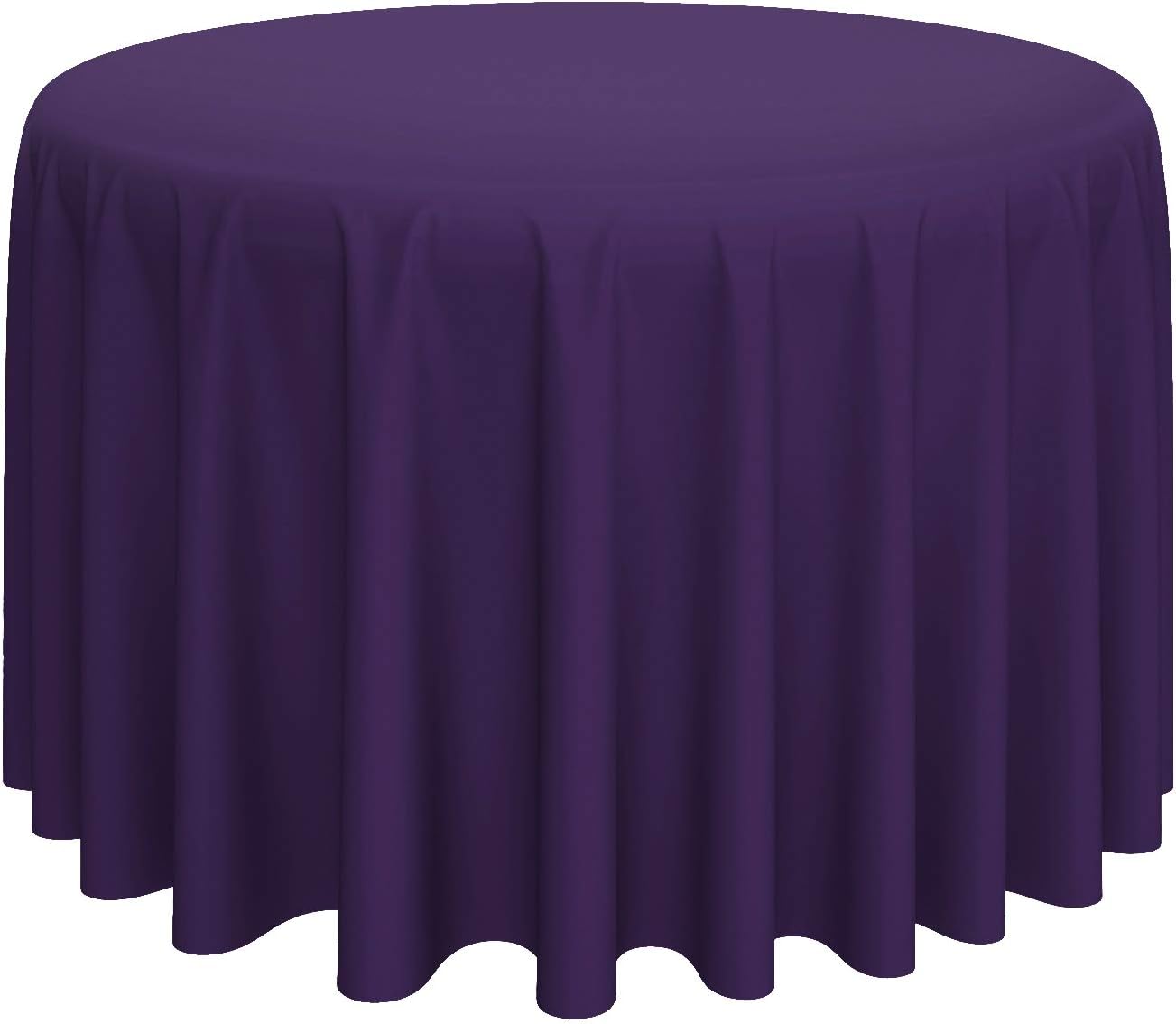 Lann's Linens - 10 Premium 108" Round Tablecloths for Wedding/Banquet/Restaurant - Polyester Fabric Table Cloth - Purple