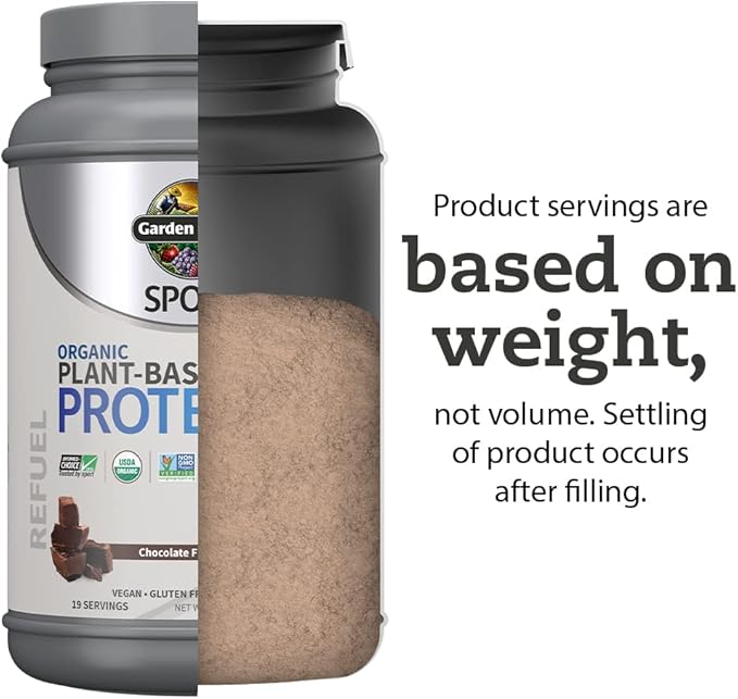 Garden of Life Organic Vegan Protein Powder with Probiotics, BCAAs, NSF Certified, Gluten Free & Sport, Non GMO, Sport Protein Powder, 19 Servings, Chocolate