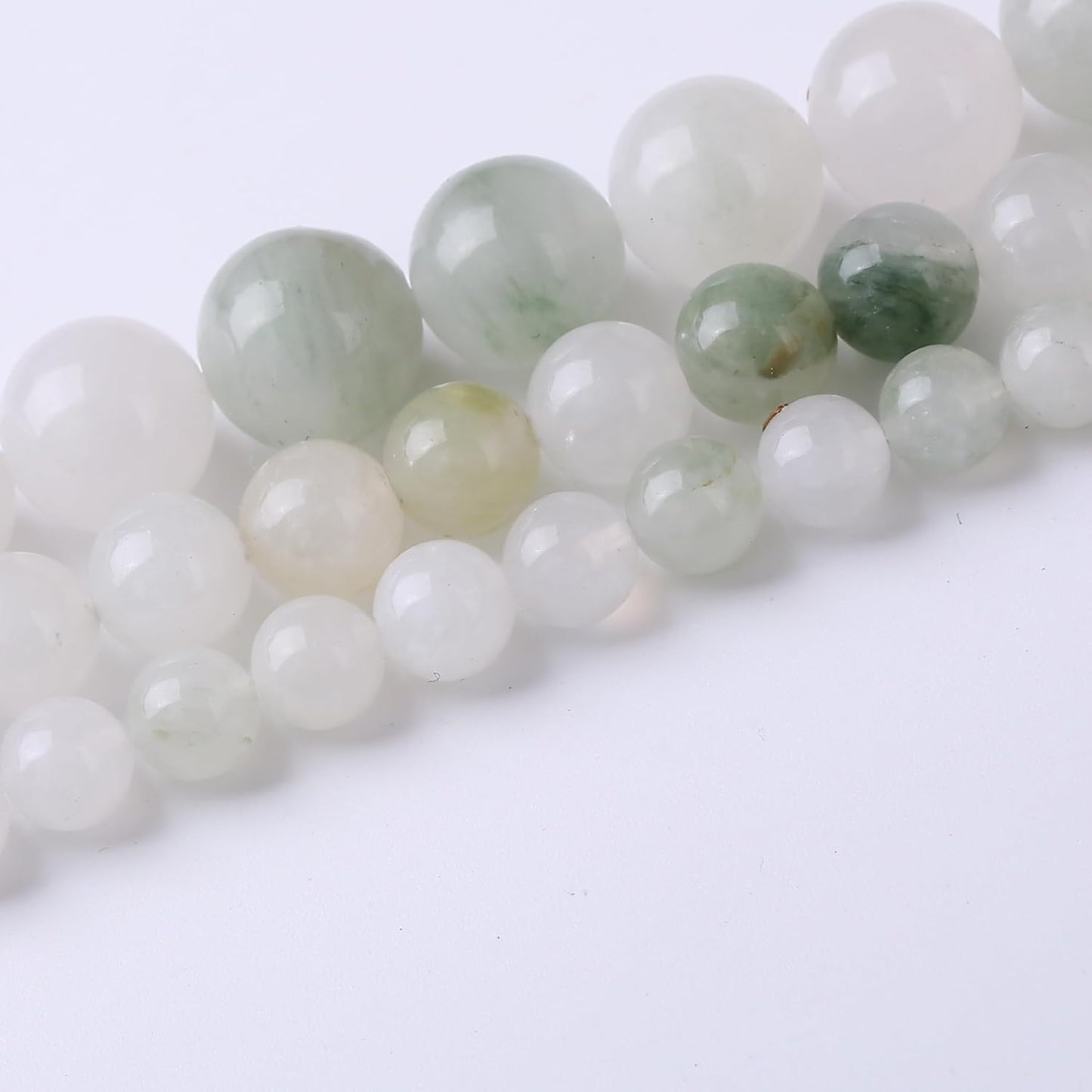 Blue and White Streamer Stone Beads for Jewelry Making DIY Craft Gemstone Beads Kit (4mm, 88pcs) Smooth Healing Crystal Beads for Bracelets, Necklaces, Home Decor