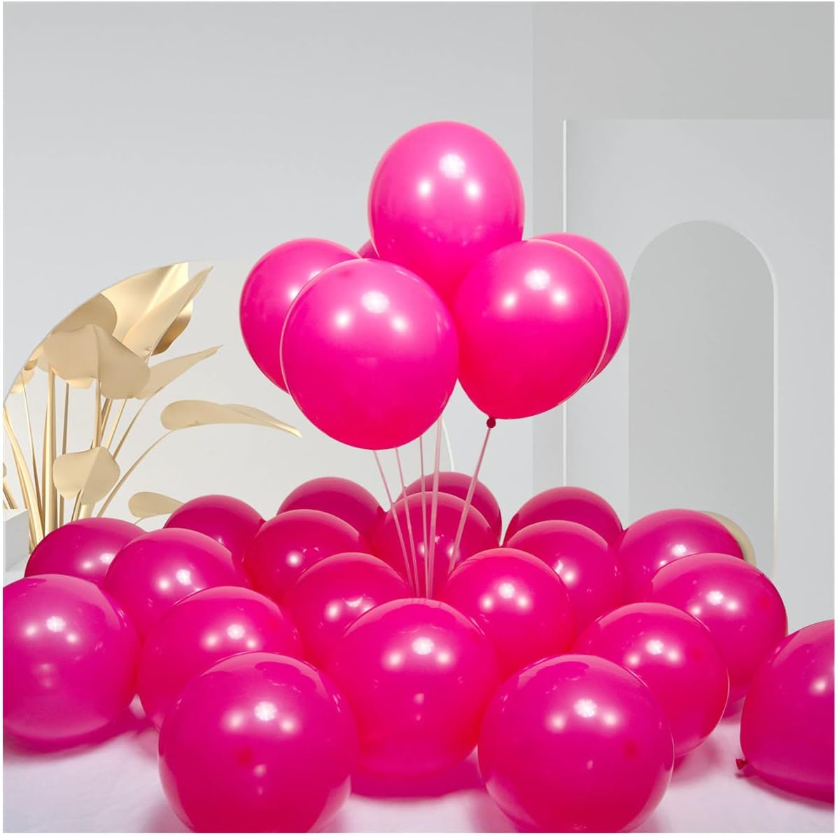300 Pack Hot Pink Balloons 12 inch Dark Pink Latex Party Balloon Bulk for Various Party Events Decorations
