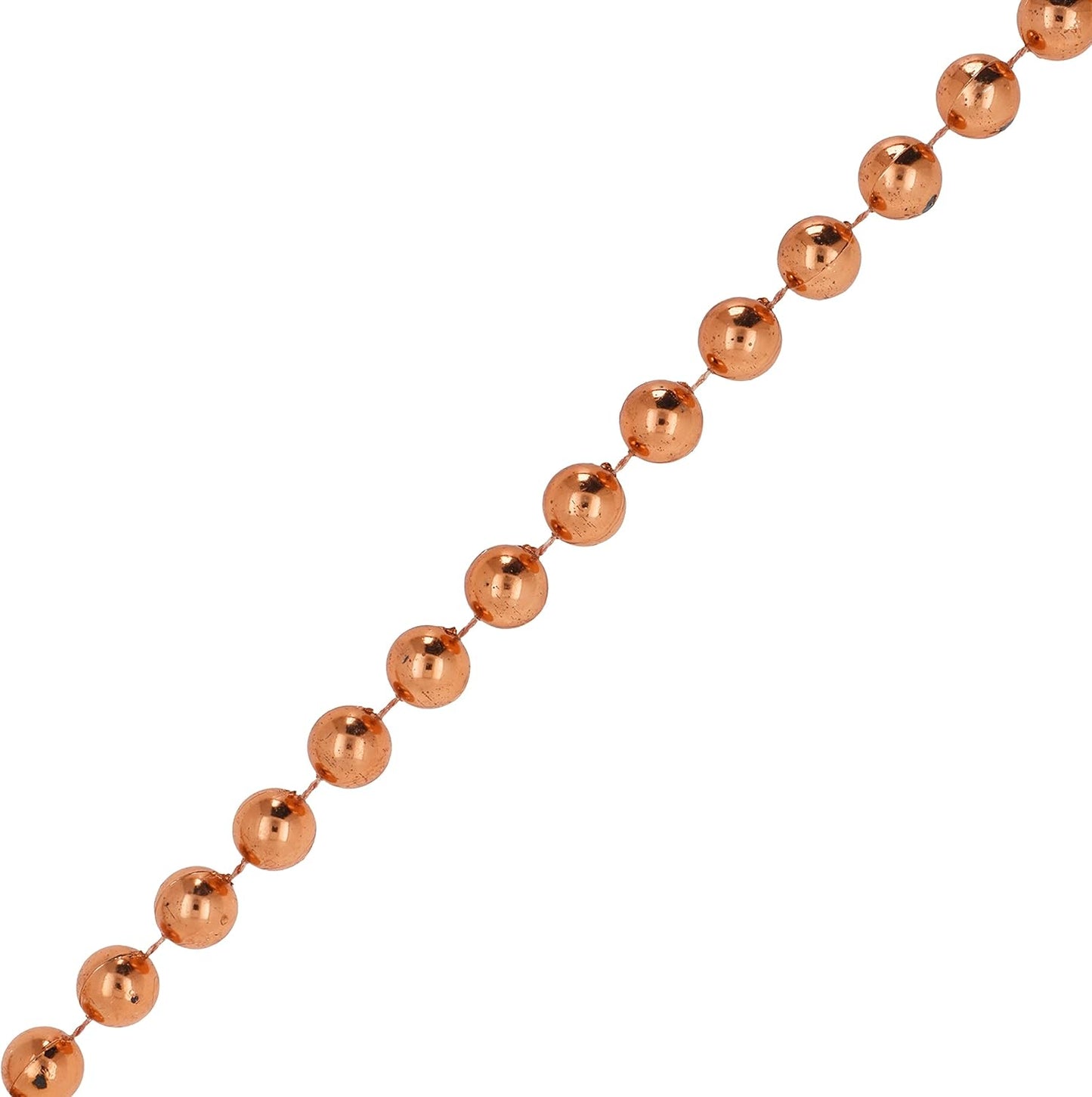 Mandala Crafts 10mm Faux Copper Pearl Beads Roll - 11 Yards Strand of Fake Pearls Chain Garlands Spool String for Christmas Tree, Wedding, Party, Vases, DIY Decoration