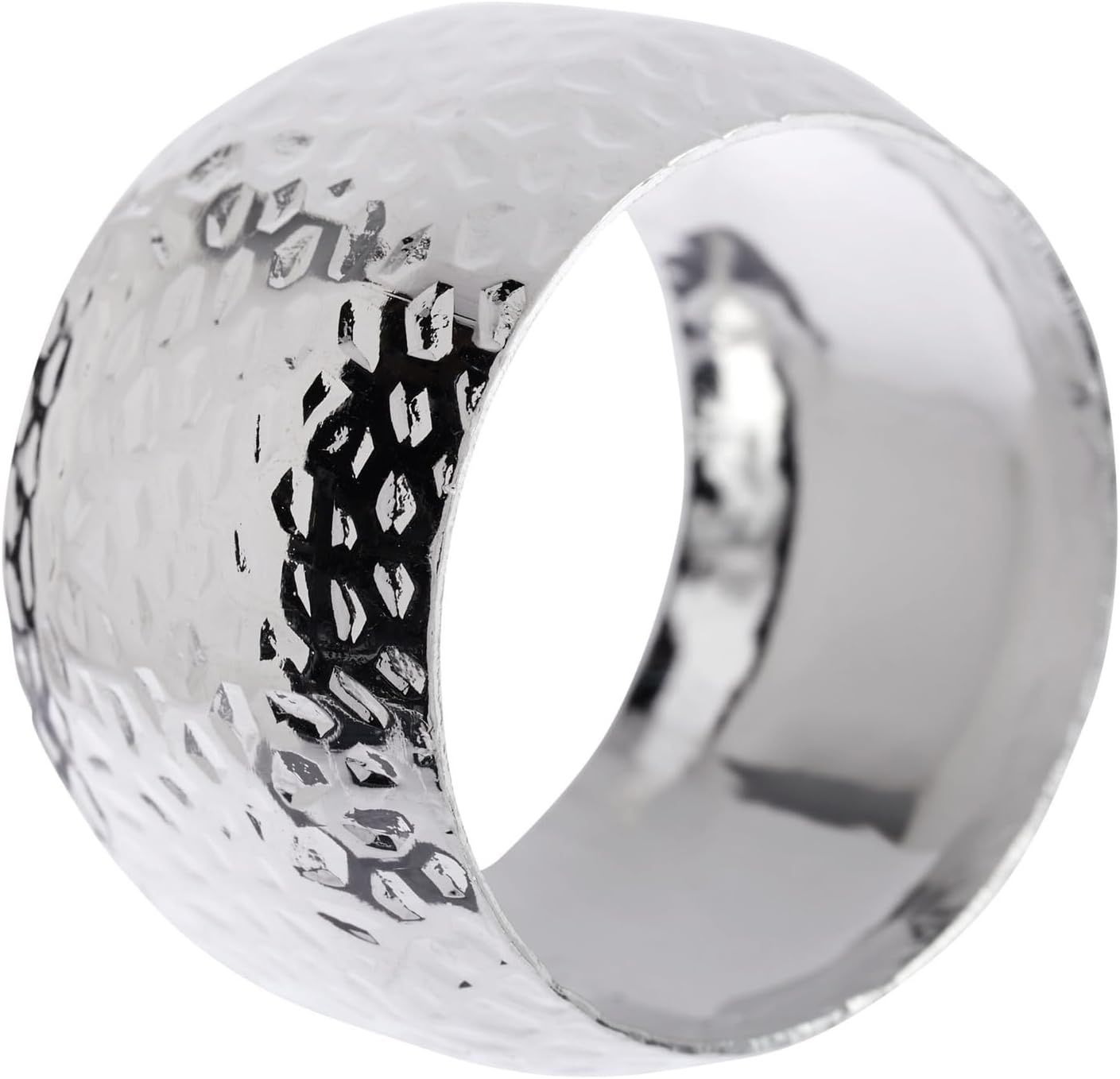 Farmlyn Creek Silver Napkin Rings Set of 12-1.8 in Round Polished Zinc, Bulk Napkin Ring Holders for Cloth & Paper - Table Decor for Weddings & Parties