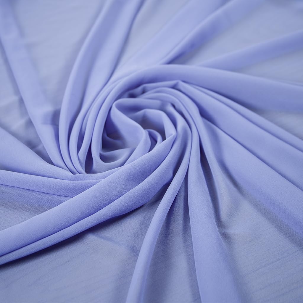 Periwinkle Color Wedding Arch Draping Fabric 20 Ft Wedding Arch Drapes 2 Panels Ceiling Draping Chiffon Wedding Arch Drapery Wedding Party Ceremony Arch Stage Decoration