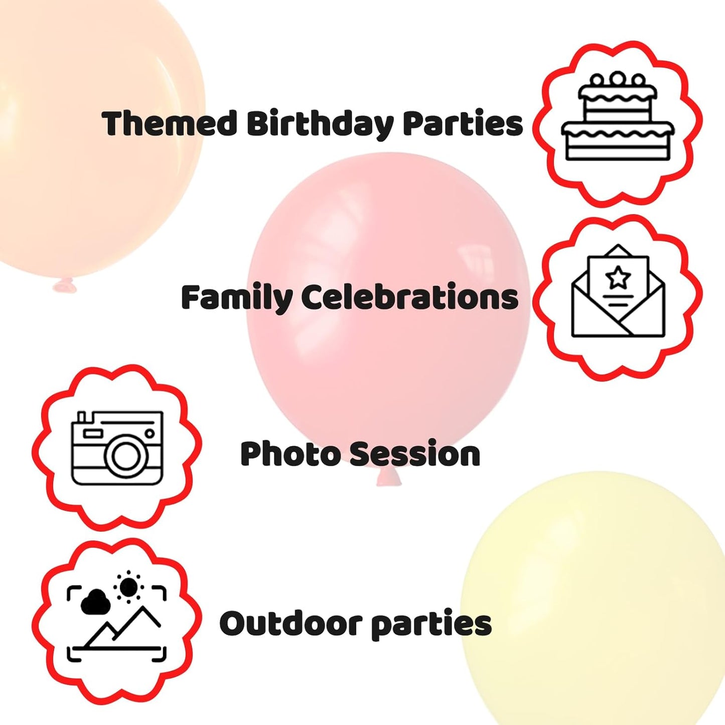 Assorted color Balloon 110pcs, color Latex Balloons 12 inch for Birthday Valentine’s Day Wedding(with 2 Ribbons).