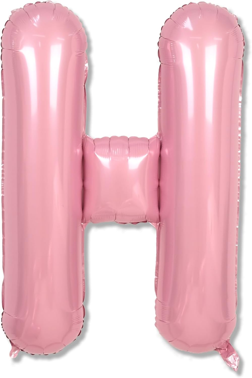 Big Letter Balloon H Pastel Pink, Mylar Alphabet Customize Name Balloon Letter Light Pink, Self Inflating Baby Pink Foil H Custom Letter Balloon for Girls Women Birthday Party Baby Shower Decoration