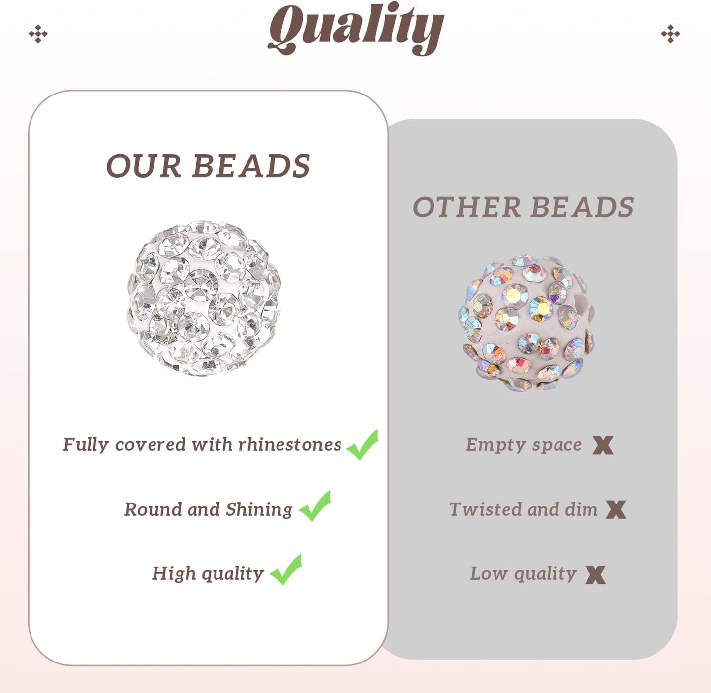 200pcs 10mm Rhinestone Beads for Jewelry Making, Light Yellow Shiny Round Disco Beads Bulk, Sparkle Crystal Clay Christmas for Bracelet Baseball Necklace Earring Crafting and DIY