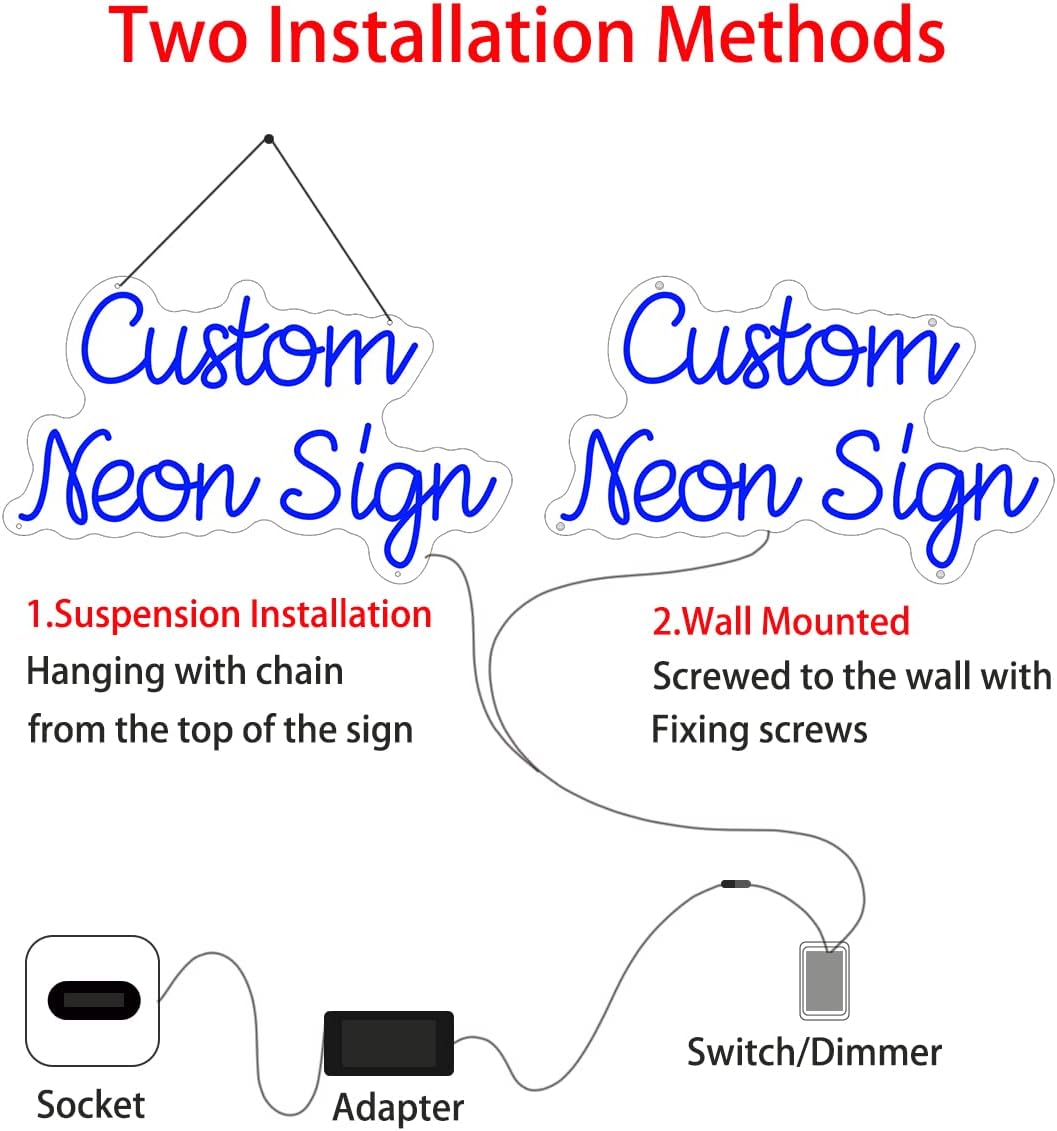 Custom Neon Sign for Wall Decor Personalized LED Neon Wedding Light Sign Customizable Bedroom Room Decor Aesthetic Birthday Gift