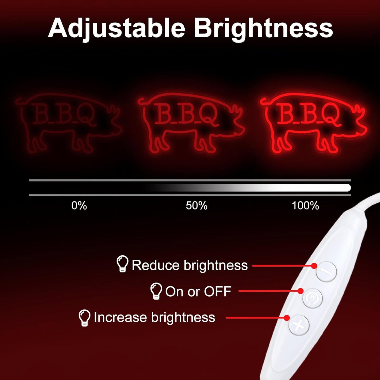 BBQ Pigs LED Neon Sign, Cute Pig LED Light for BBQ Restaraunt Frontstore Decoration, Versatile Wall Decor for Home, Bar, Party, 15.7"x9.1"