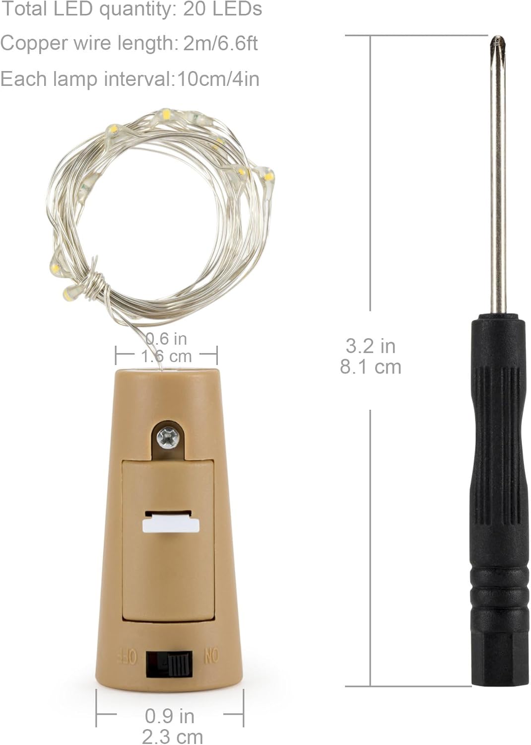 Aluan Wine Bottle Lights with Cork, 20 LED 10 Pack Fairy String Lights Waterproof Battery Operated Mini LED Cork Lamp for Liquor Bottles Jar Party Wedding Christmas Festival Bar Decoration, Green