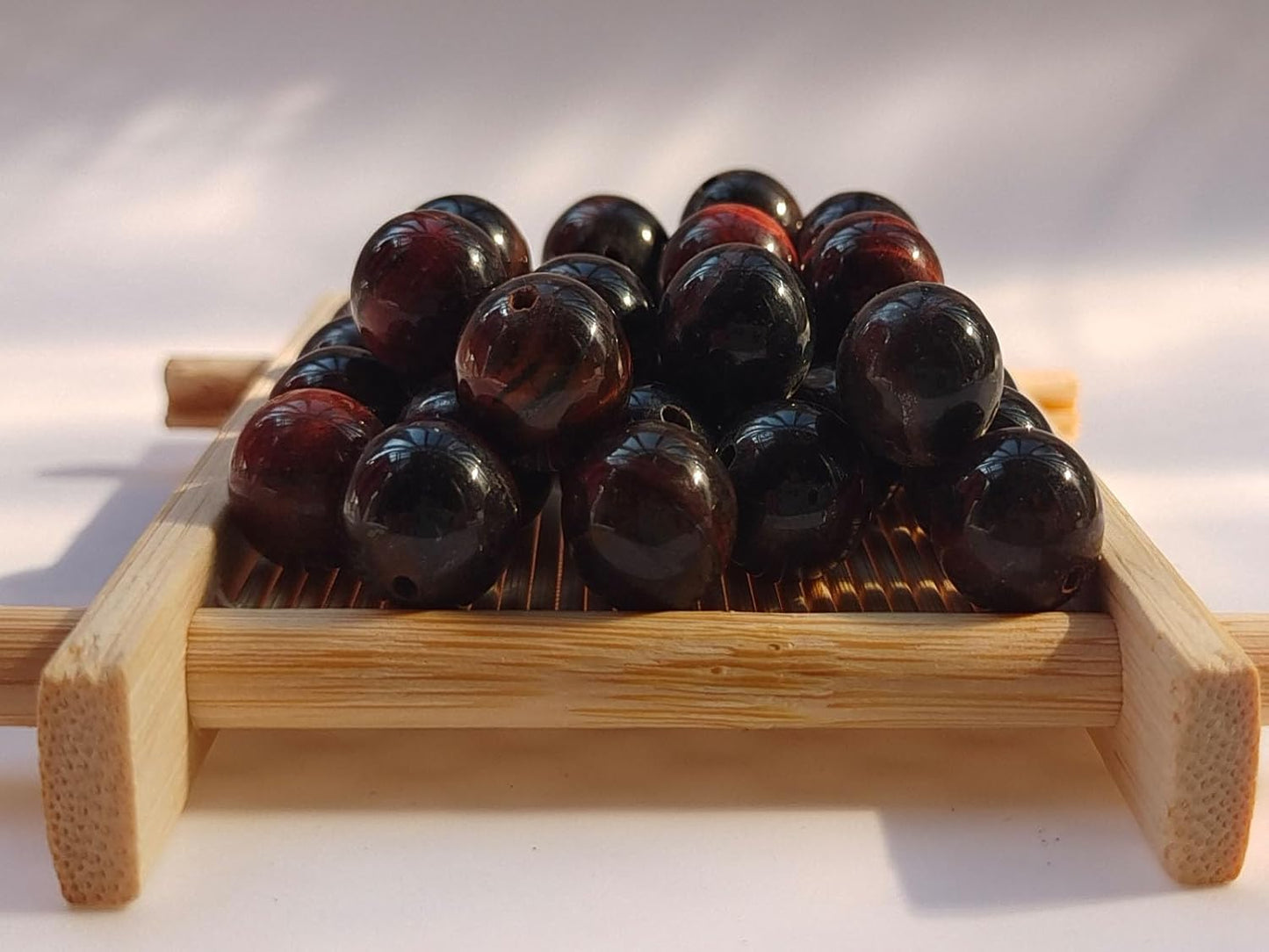 Stone Beads 8mm 100pcs Red Tiger Eye Beads Round Loose Gemstones Beads for Bracelet Necklace Jewelry Making (8mm, 60815 Red Tiger Eye)