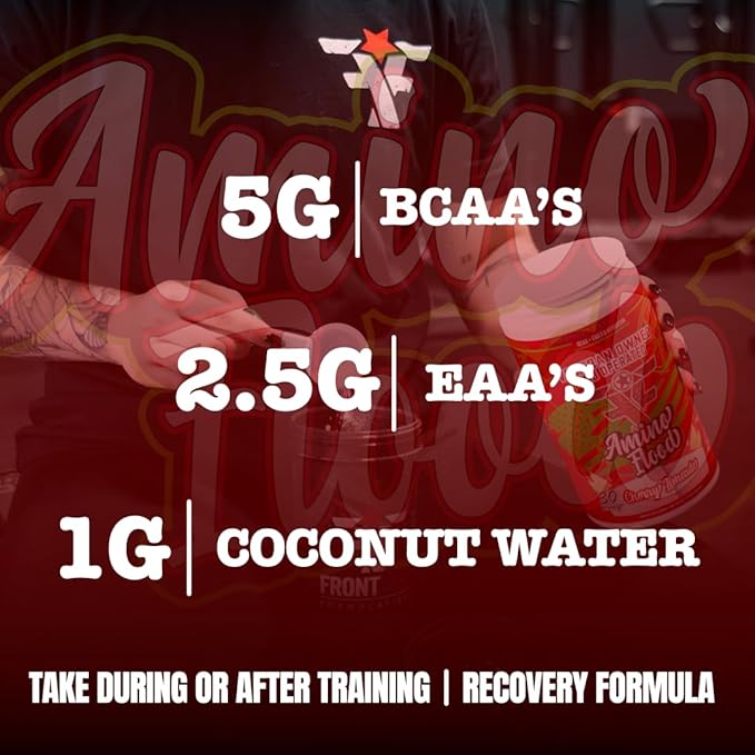 Amino Flood, BCAAs + Essential Amino Acids, Building Blocks of Muscle, Comprehensive Formula, Great Taste, Veteran Owned and Operated (30 Servings, Blue Cherry Slushie)