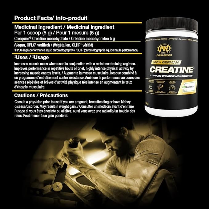 Creapure Creatine - 100% Pure German Creatine monohydrate Powder - 82 Servings - 410 g