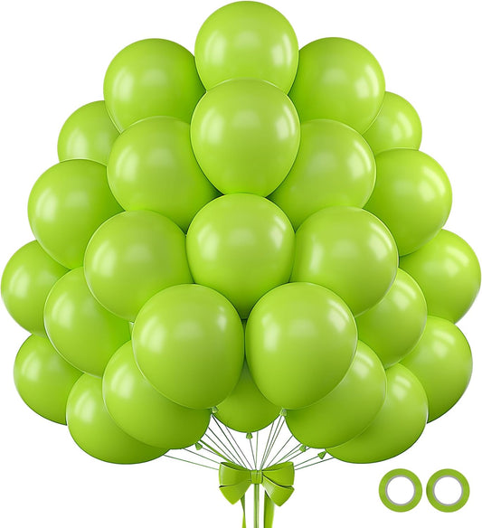 110pcs Lime Green Balloons 12 Inch Light Green Latex Balloon Arch Kit for Birthday Baby Shower Anniversary Graduation Wedding Party Decorations