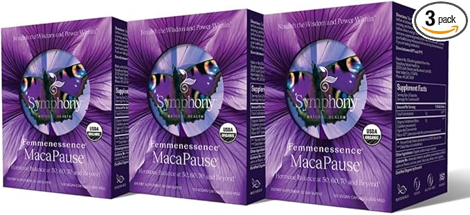 Femmenessence® MacaPause® – Clinically Proven Postmenopausal Supplement for Natural Hormone Balance, Menopause Symptom Relief, Bone & Heart Health, Without Added Hormones (360 capsules, 90 Day Supply)