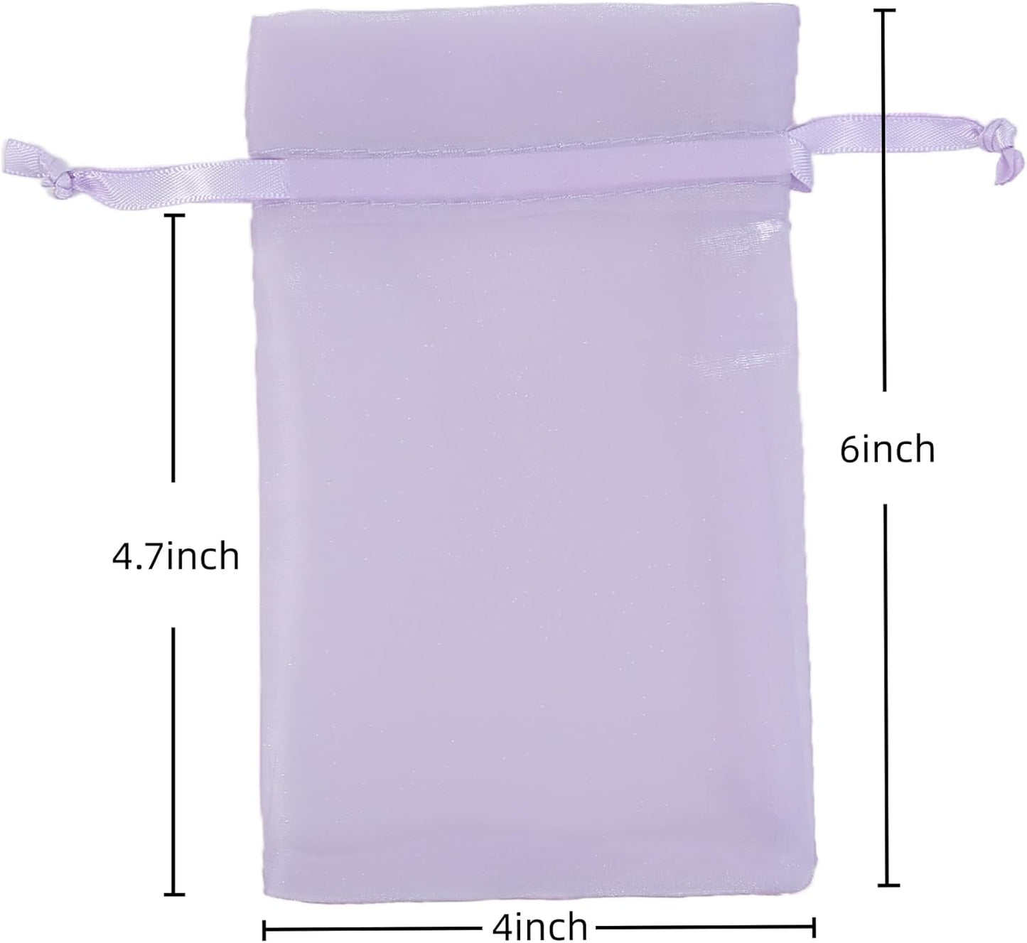 20 Pcs Lilac Purple Small Organza Bags 4X6 inch for Wedding Favors with Drawstring, Mini Mesh Gift Bags Jewelry Pouch for Candy Bridal Shower Party Favor Baby Shower Christmas
