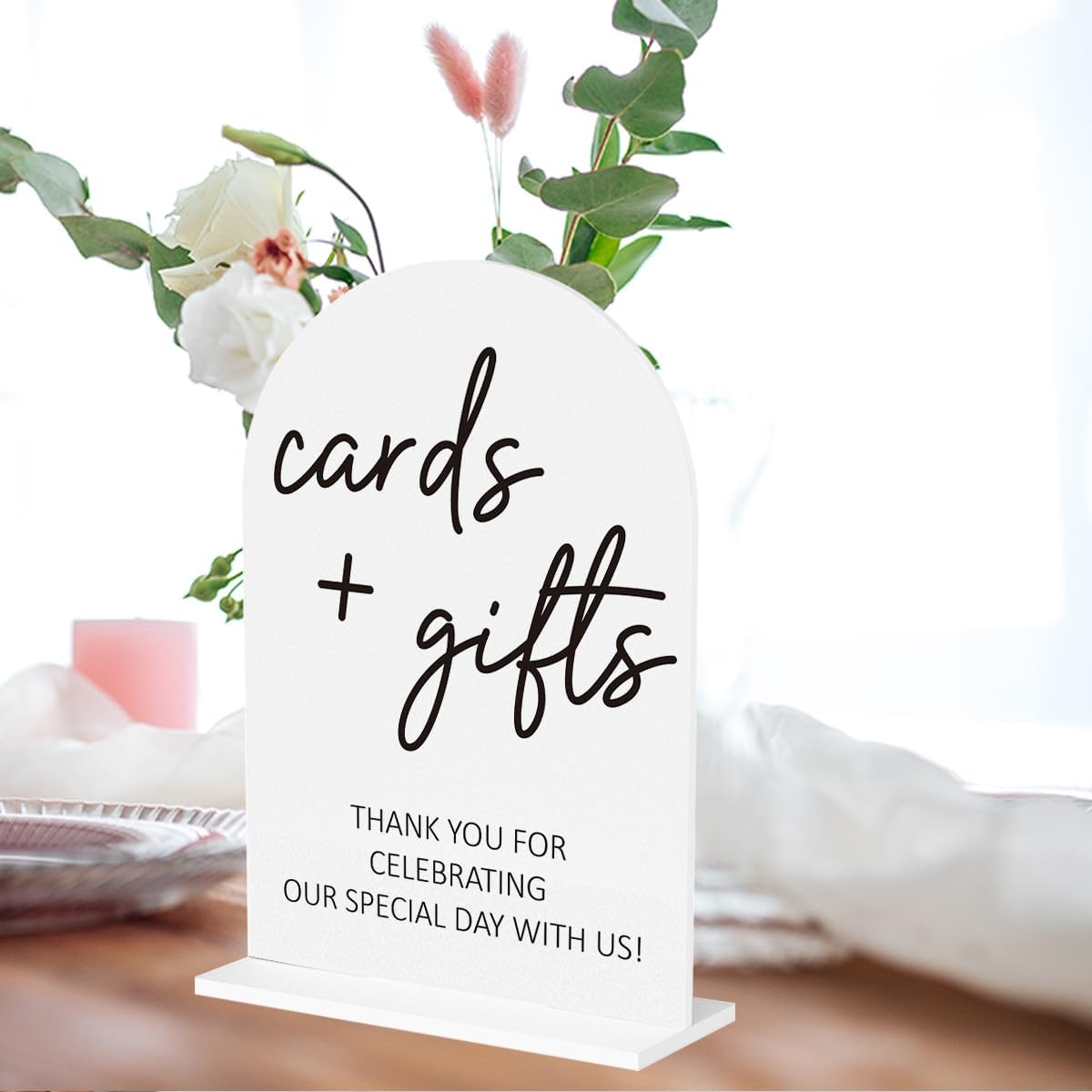 2Pcs Sign Our Bible Wedding Sign Cards and Gifts Signs for Wedding Engagement Party Bridal Shower Baby Shower Table Desk Acrylic Decor