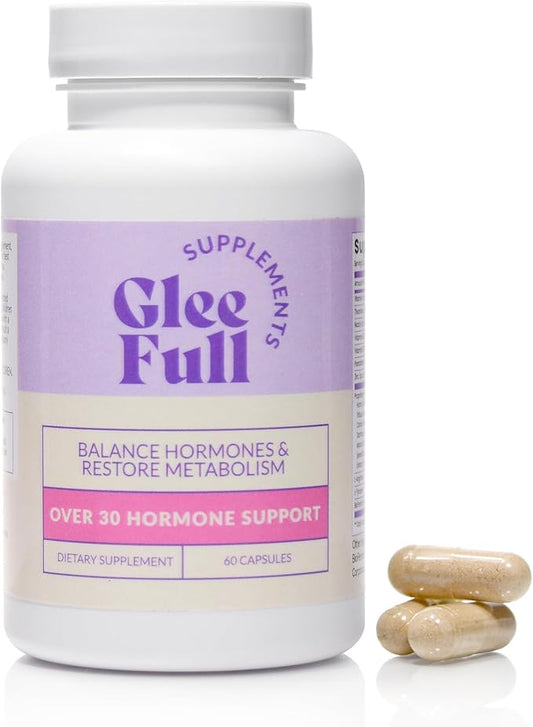 GleeFull Over 30 Hormone Support - Menopause Supplements for Women - Hormone Balance for Women - Hot Flash Relief - Menopause Support