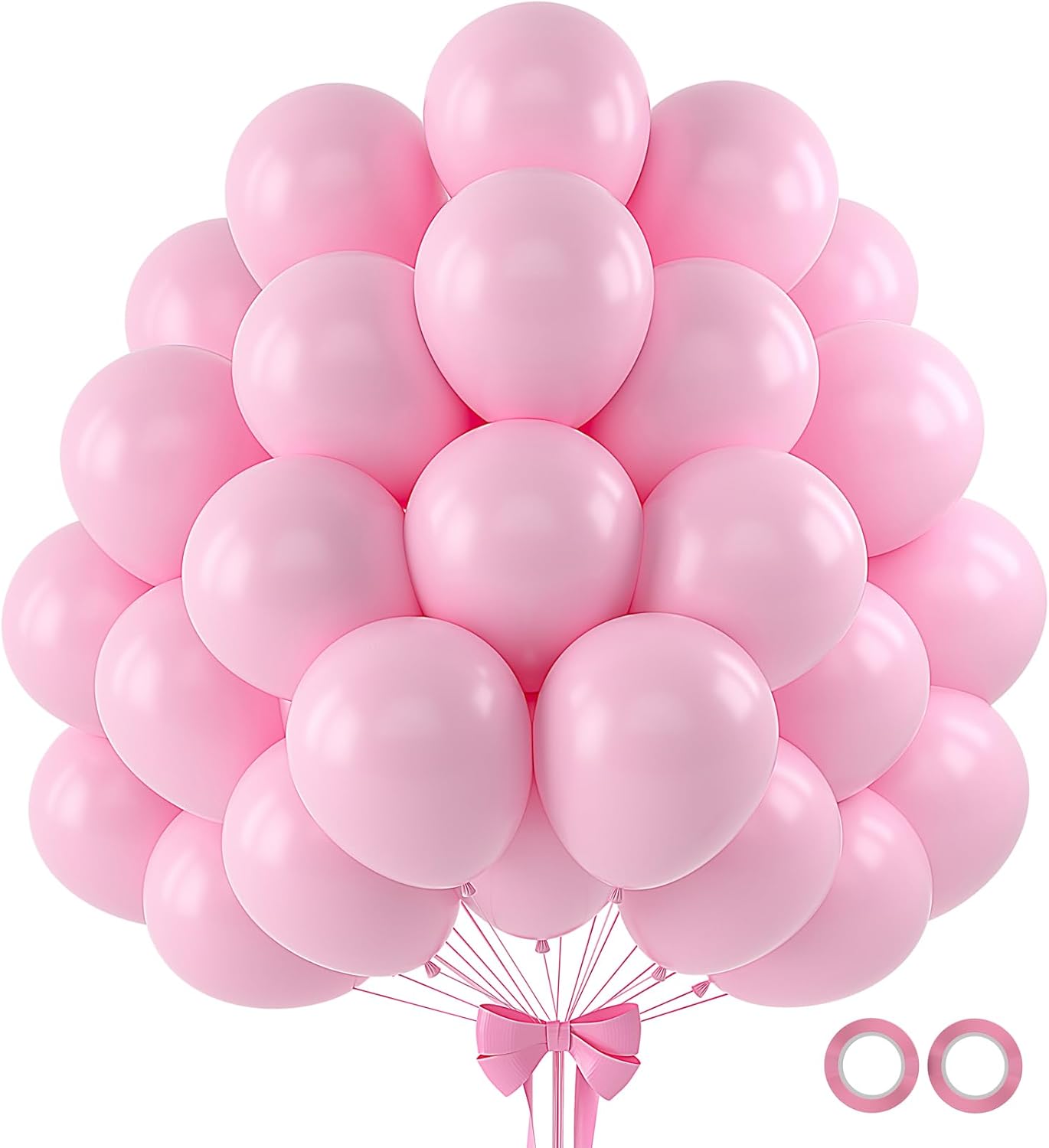 110pcs Pastel Pink Balloons 12 Inch Light Pink Latex Balloon Garland Arch Kit for Birthday Baby Shower Anniversary Graduation Wedding Party Decorations