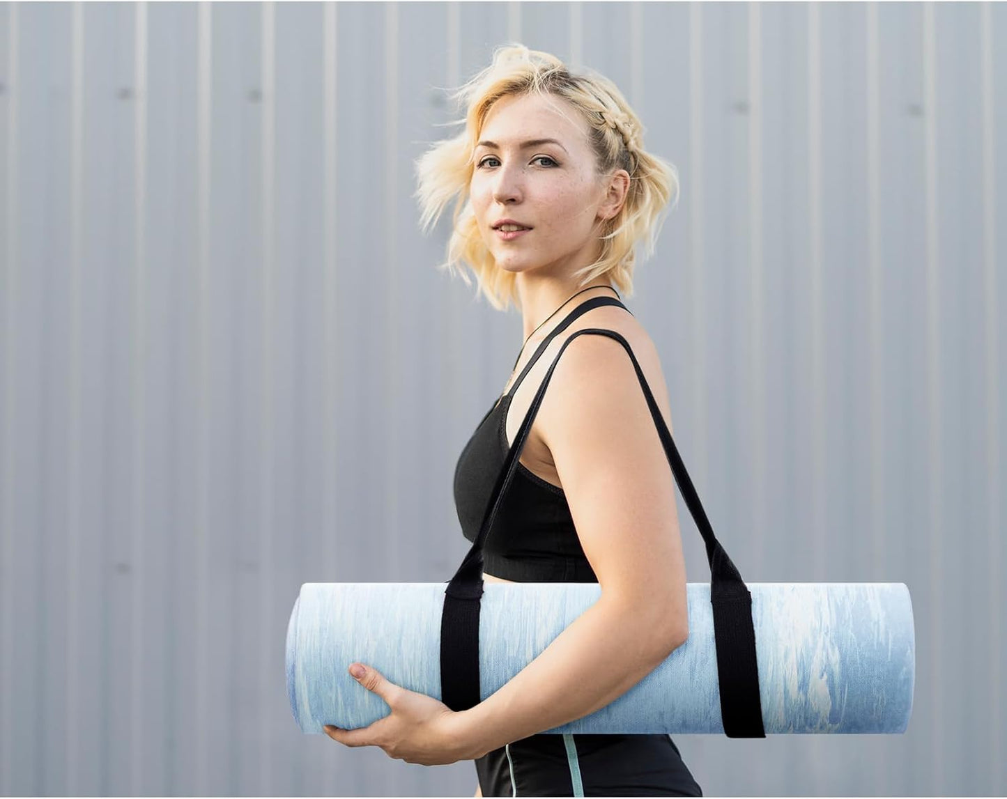 UMINEUX Extra Thick Yoga Mat, 2/5 Inch (10MM), Natural Rubber and TPE Non Slip Yoga Mats with Strap for Women Men, Eco Friendly Exercise Mat for Yoga, Pilates and Home Workout