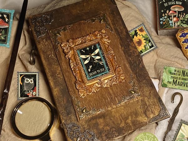 100 Pcs Postage Stamp Stickers, Aesthetic Insect Plants Decorative Stickers for Scrapbooking Bullet Journaling Planners DIY Calendars Notebook Junk Journal