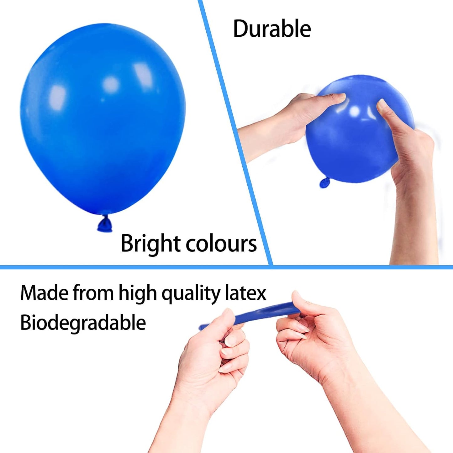 KAWKALSH 200pcs Dark Blue Balloons 5 Inch, Small Mini Latex Balloons for Party Birthday Baby Shower Anniversary Festival Arch Garland Decoration