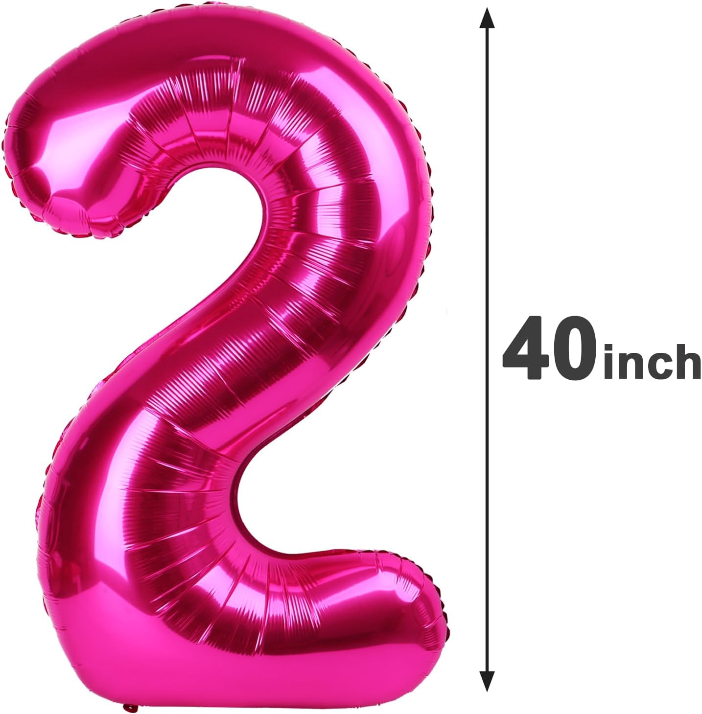40 Inch Hot Pink 23 Large Number Balloon, 23 23rd Hot Pink Birthday Party Decorations, Number 23 Foil Balloons for Anniversary Party Graduations Celebration Supplies