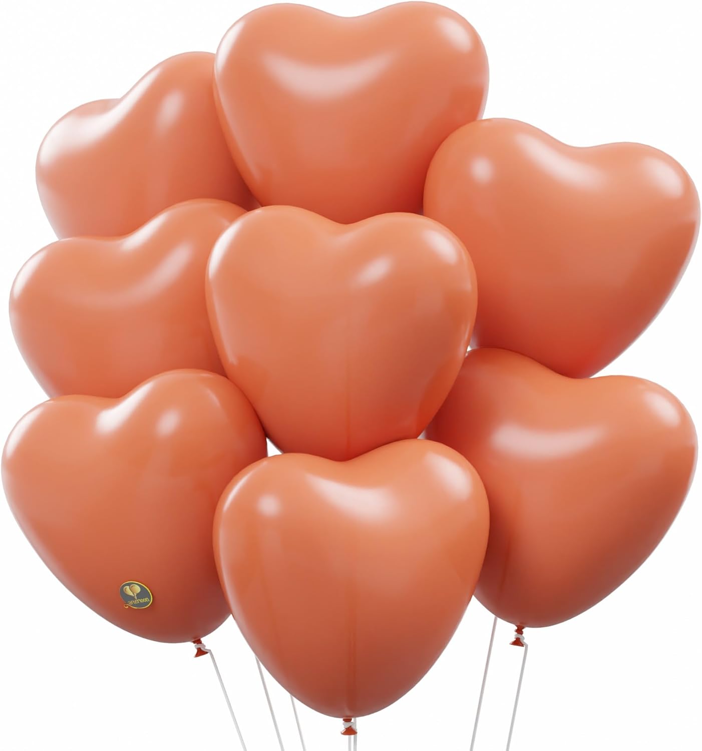 AFTERLOON® Biodegradable Balloons 24 pcs Grapefruit Red 10 Inch Heart Shaped, Thickened Extra Strong Natural Latex Helium Float, Proposal Marriage Love Baby Shower Gender Reveal Wedding Bridal