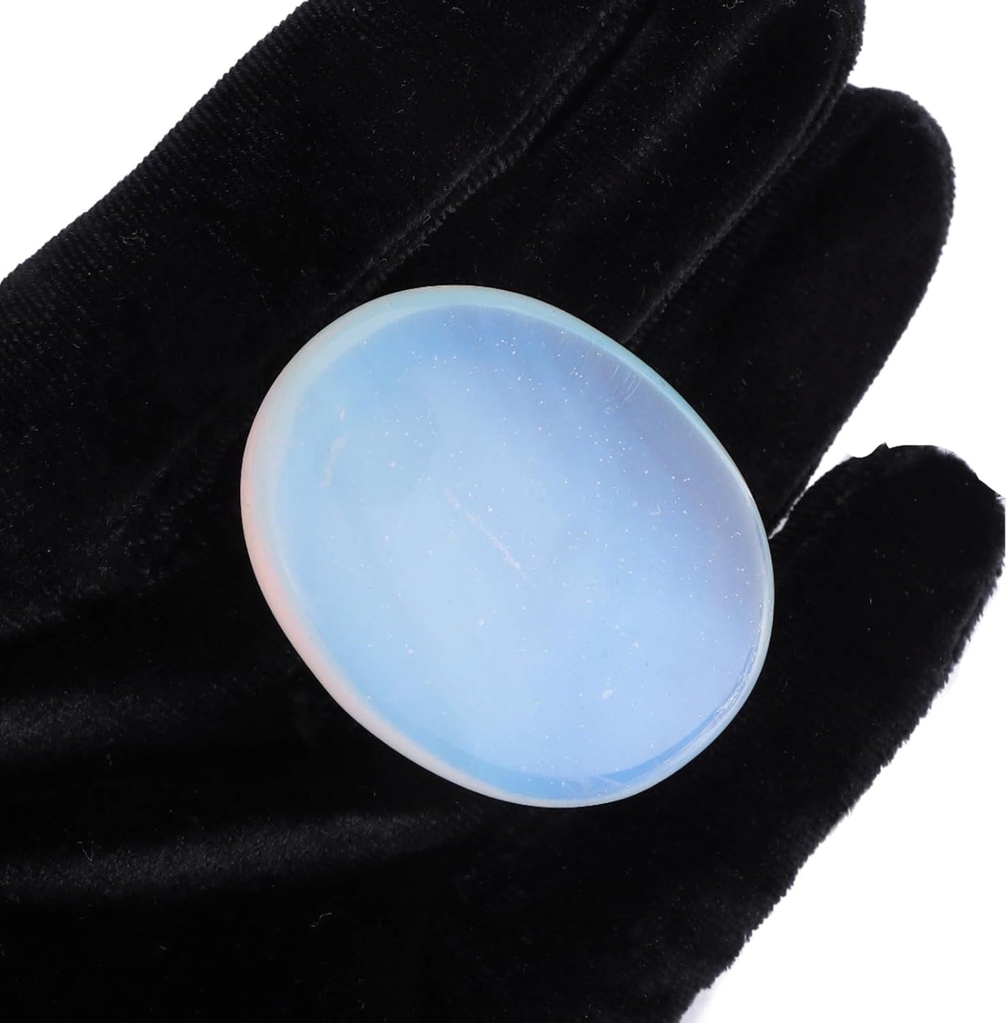 1.8” Opalite Chakra Crystals, Thumb Worry Stones for Anxiety, Adult Sensory Items for Woman or Man, Anxiety Relief Items Fidget for Sensory Stones