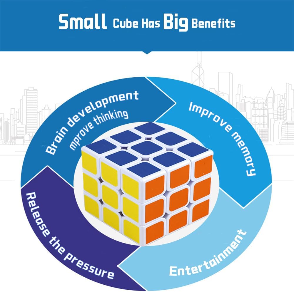 48 Pack Mini Cube Puzzle Party Favors for Kids, 1.18in 3x3 Magic Cube School Rewards & Classroom Prize for Students, Birthday Party Favors Easter Christmas Stocking Stuffers Gifts for Kids