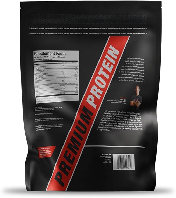 ATHLEAN-X PRO-30G, Premium Whey Protein Isolate Powder, Chocolate Fudge Brownie, Gluten-Free, Low Sugar, 30g of High Protein Powder for Muscle Recovery & Growth