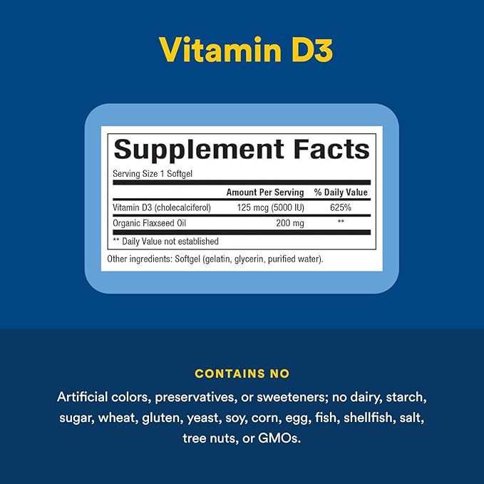 Natural Factors Vitamin D3 5000 IU 240/SG (Multi-Pack)