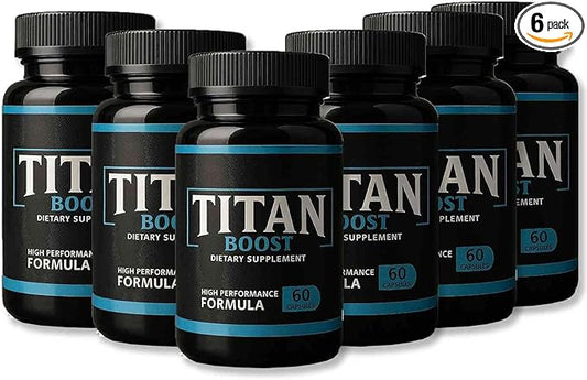 Titan Boost Strong – Titan Boost Testosterone Aid – Natural Energy and Strength Support for Men – 60ct