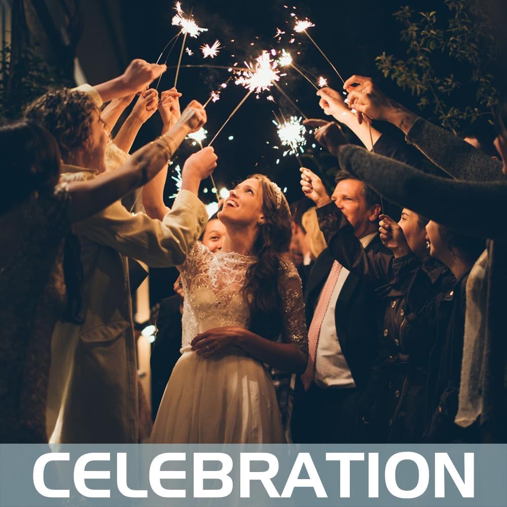 12-inch 100 Pieces Sparklers Wedding Send-Off,Suitable for Celebratory Holidays Such as Easter,Wedding Favors,Holiday Revelry and More（3-5 Days Deliveried） (12-inch 100 Pieces)