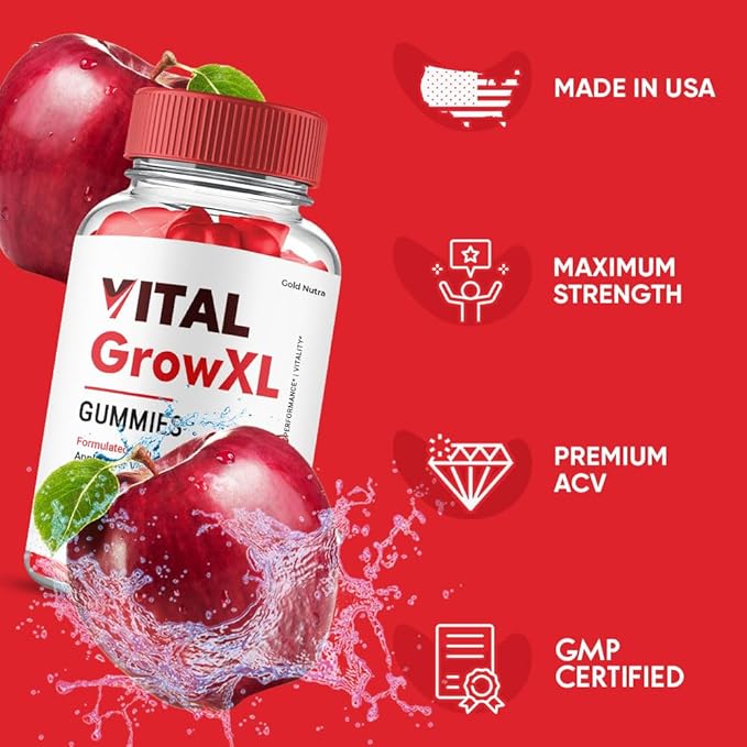 Vital Grow XL Gummies for Men, Vital Grow Male Gummies Maximum Strength (5 Pack)