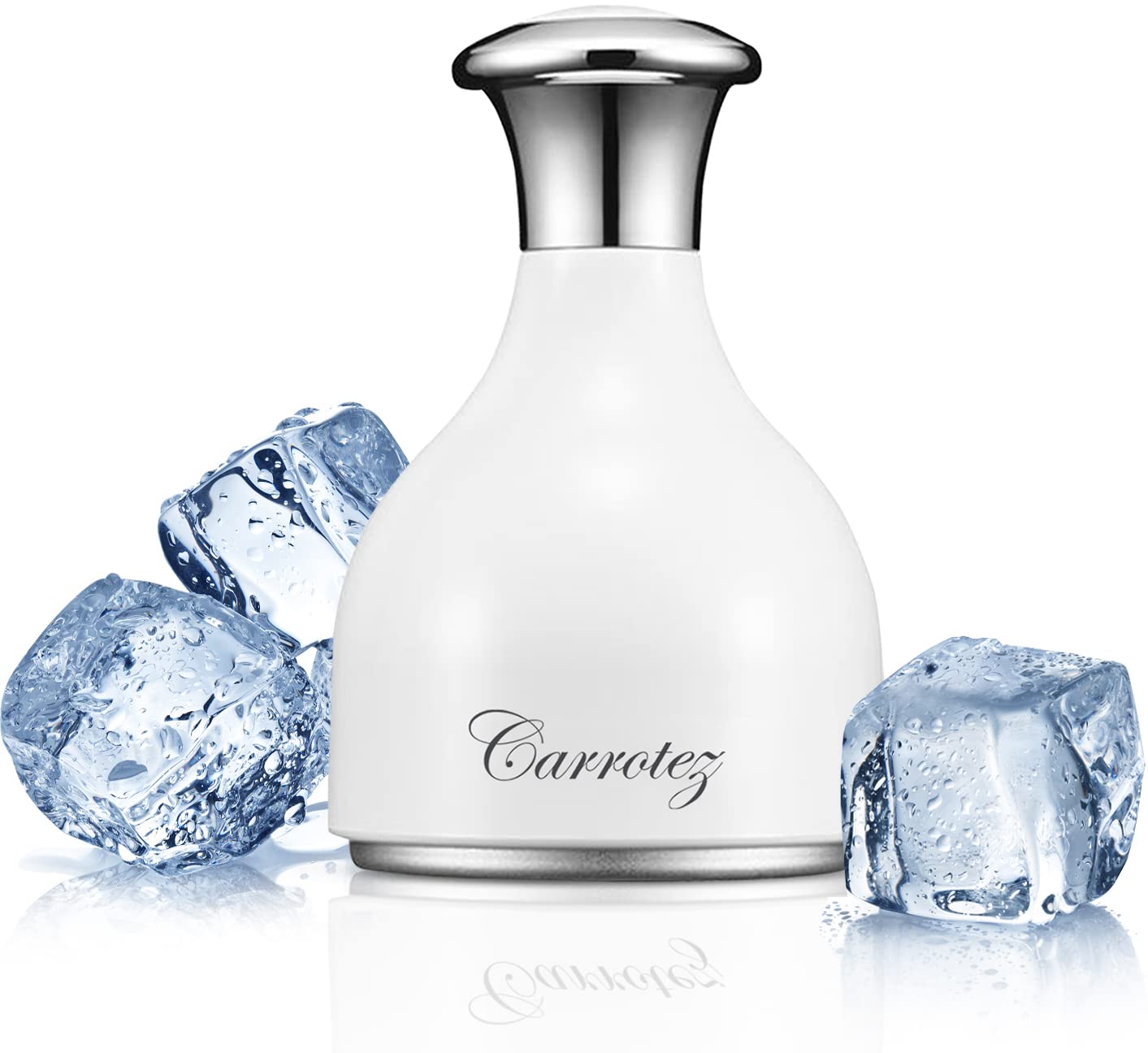 carrotez Ice Roller for Face and Eye Facial Massage Tool, Cooling and Rolling Women Skin Care Cooling for Relaxing and Relieve Fine Lines and Wrinkles and Reduce Puffiness (White)