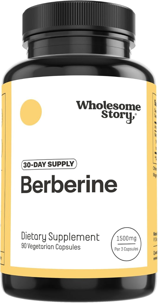 Berberine Supplement 1500mg | Berberine 500mg Per Capsule | 97% Standardized Purity | Supports Metabolic Profiles & Hormonal Balance | 90 Berberine HCL Capsules | Berberine Supplements 30-Day Supply