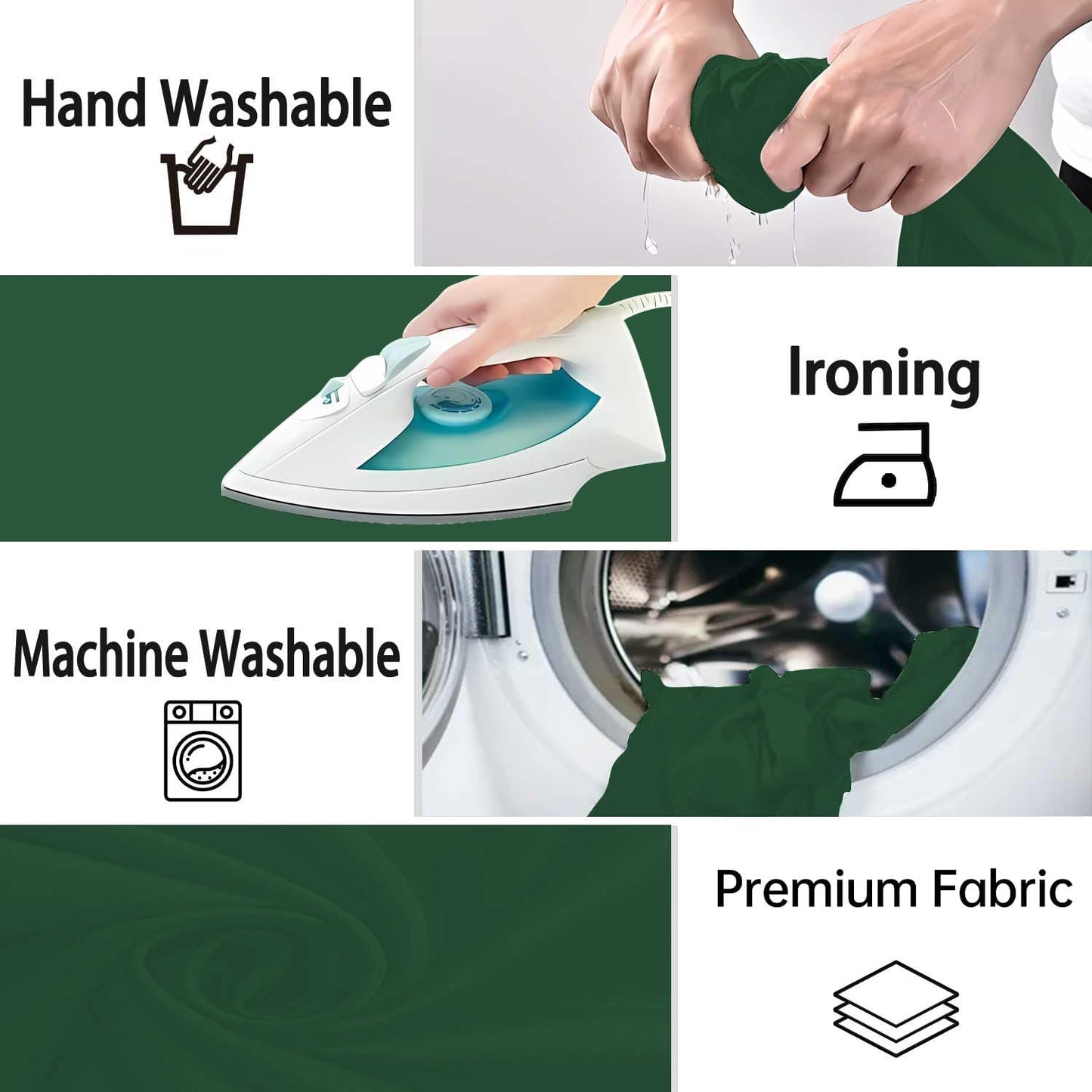 Dark Green Photography Backdrop for Photoshoot, Photo Backdrop Curtain, Perfect Dark Green Backdrops for Party Portrait Photoshoots Video Studio 6FTx9FT